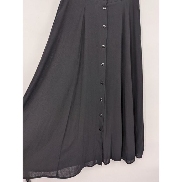 Vintage Krush of California Midi Skirt Size L Crinkle Button Up Witchy 90s Boho - Picture 5 of 10